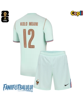 Franța Randal Kolo Muani #12 Echipament de Fotbal Replică Mondial 2026 Copii Deplasare (+ Șorturi)